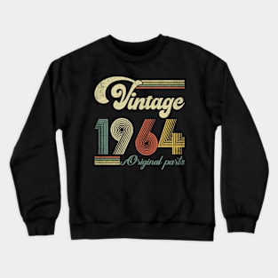 Retro Vintage 1964 60th Birthday Gift Men Women 60 Years Old Crewneck Sweatshirt